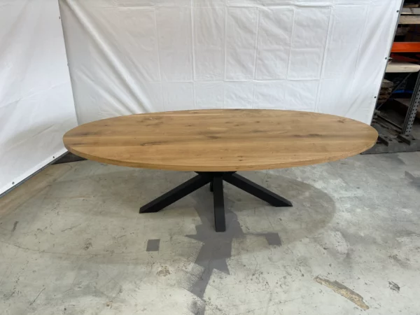 Massieve eiken tafel - Ovaal - Afbeelding 8