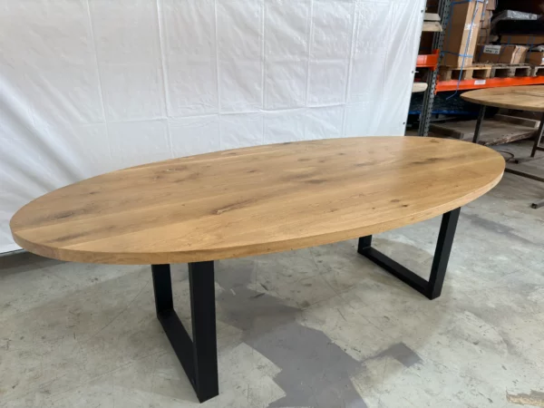 Massieve eiken tafel - Ovaal - Afbeelding 9