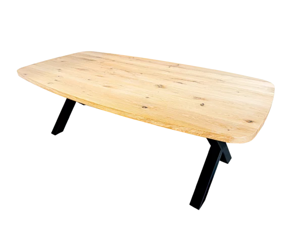 Massieve eiken tafel - Bootvorm - Afbeelding 3