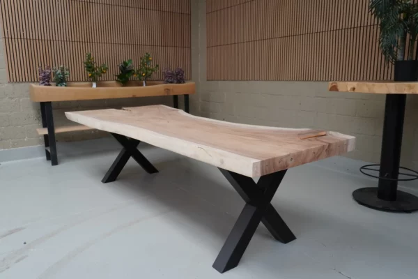 Table en bois de Suar massif - L 300 cm L 90/120 – Image 2