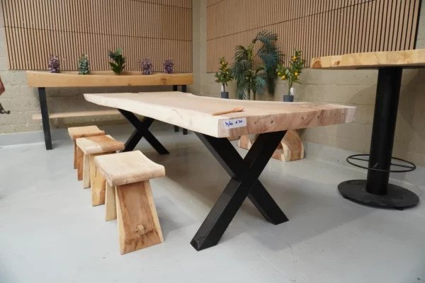 Table en bois de Suar massif - L 300 cm L 90/120 – Image 20