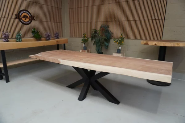 Table en bois de suar massif - L300cm L97/106cm – Image 4