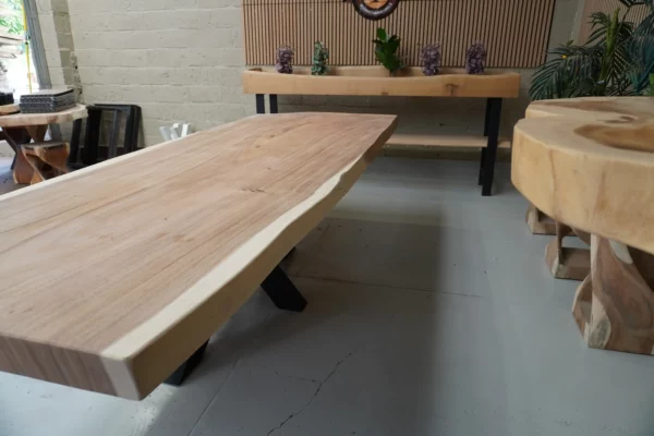 Table en bois de suar massif - L300cm L97/106cm – Image 10