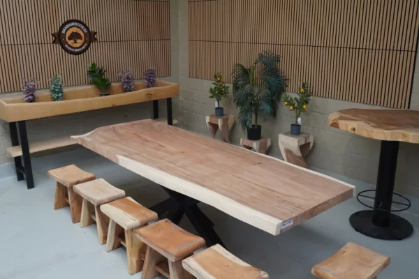 Table en bois de suar massif - L300cm L97/106cm – Image 16