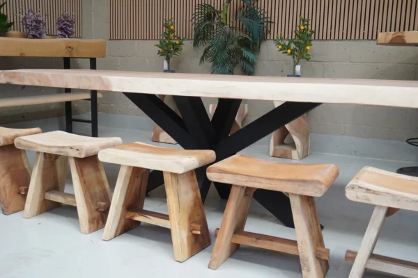 Table en bois de suar massif - L300cm L97/106cm – Image 18