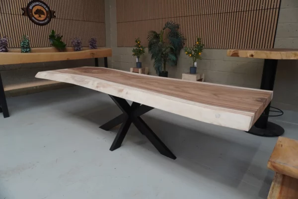 Table en bois de suar massif - L300cm L86/90cm – Image 3