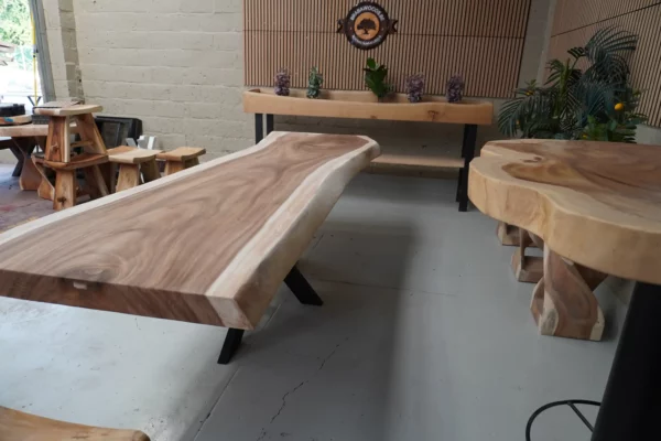 Table en bois de suar massif - L300cm L86/90cm – Image 5
