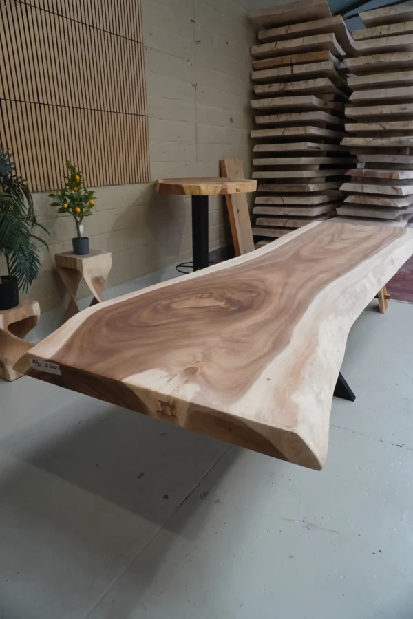 Table en bois de suar massif - L300cm L86/90cm – Image 7