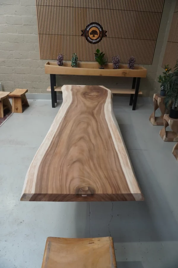 Table en bois de suar massif - L300cm L86/90cm – Image 10