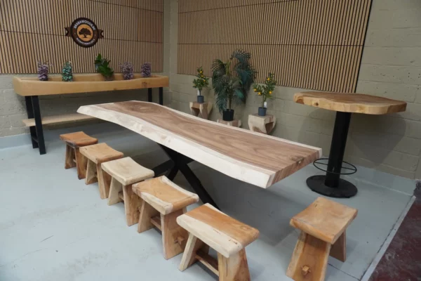 Table en bois de suar massif - L300cm L86/90cm – Image 11