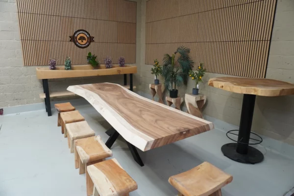 Table en bois de suar massif - L300cm L86/90cm – Image 14