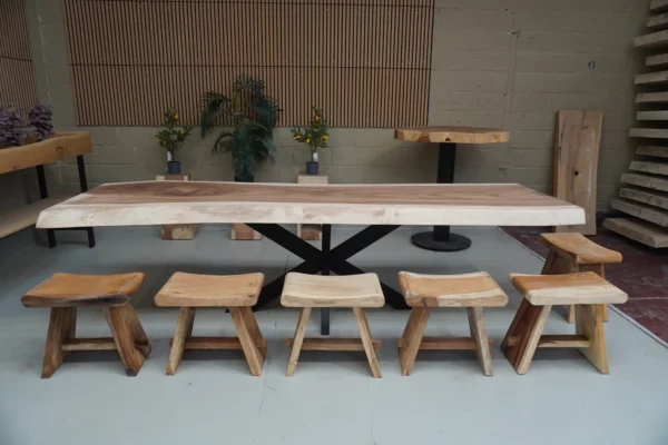 Table en bois de suar massif - L300cm L86/90cm – Image 15