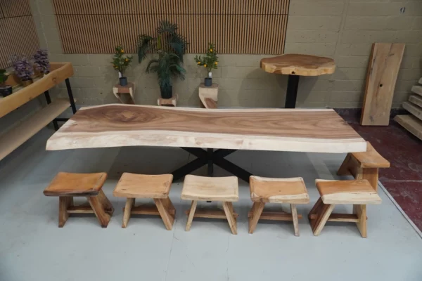 Table en bois de suar massif - L300cm L86/90cm – Image 16
