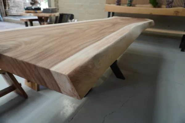 Table en bois de suar massif - L300cm L86/90cm – Image 20