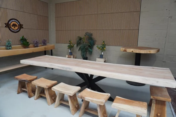 Table en bois de suar massif - L350cm L84/95cm – Image 18