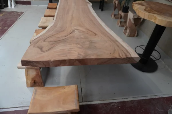 Table en bois de Suar massif - L350cm L92/122cm – Image 7