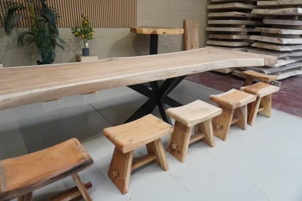 Table en bois de Suar massif - L350cm L92/122cm – Image 14