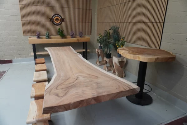 Table en bois de Suar massif - L350cm L92/122cm – Image 15
