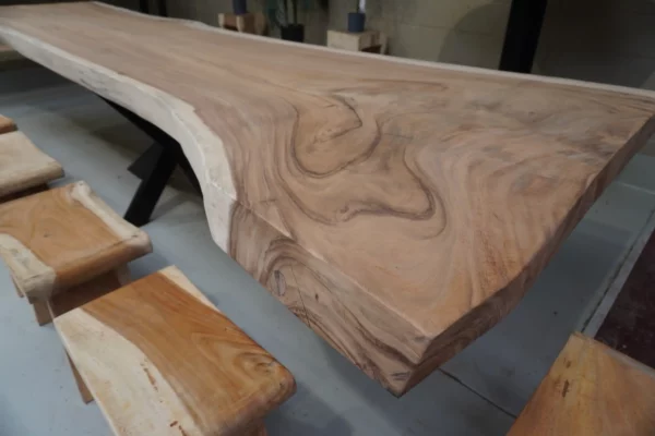 Table en bois de Suar massif - L350cm L92/122cm – Image 17