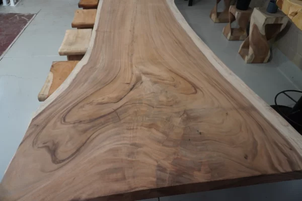 Table en bois de Suar massif - L350cm L92/122cm – Image 18