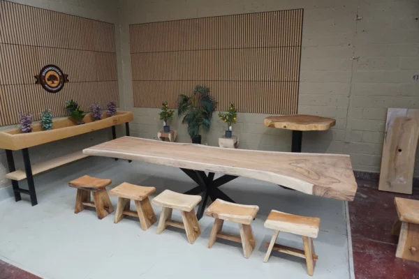 Table en bois de Suar massif - L350cm L92/122cm – Image 21
