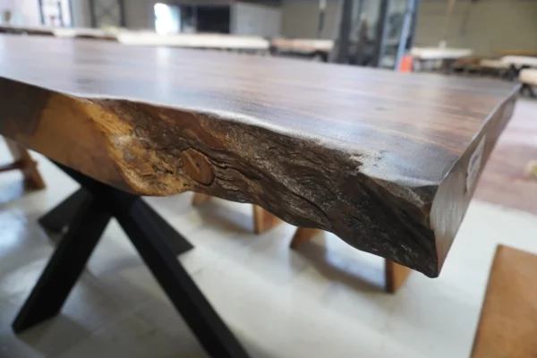 Table en bois de suar massif - L200cm L96/100cm – Image 19
