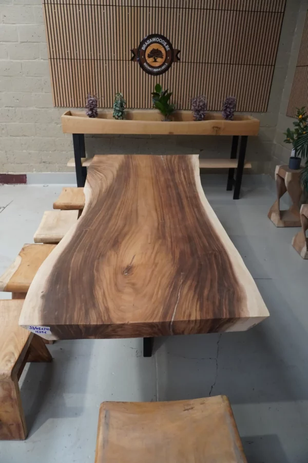 Table en bois de suar massif - L240cm L93/105cm – Image 5