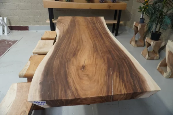 Table en bois de suar massif - L240cm L93/105cm – Image 18