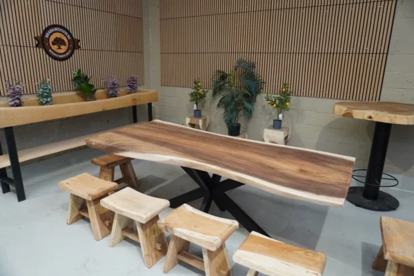 Table en bois de suar massif - L240cm L93/105cm – Image 20