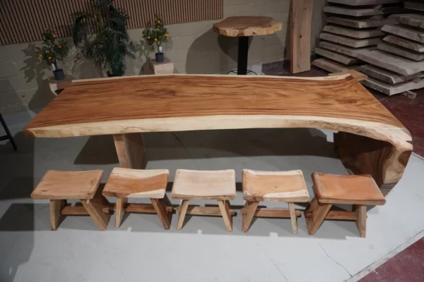 Table cascade en suar massif - L300cm B110/135cm – Image 28
